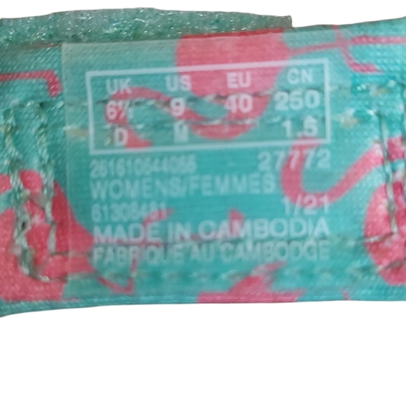 Clarks Arla Nicole Womens Slingback Sandal Flamingo Aqua Print Women's - Picture 14 of 16